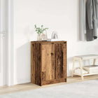 Schoenenkast 57x34x76 cm bewerkt hout oud houtkleurig