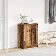 Schoenenkast 57x34x76 cm bewerkt hout oud houtkleurig