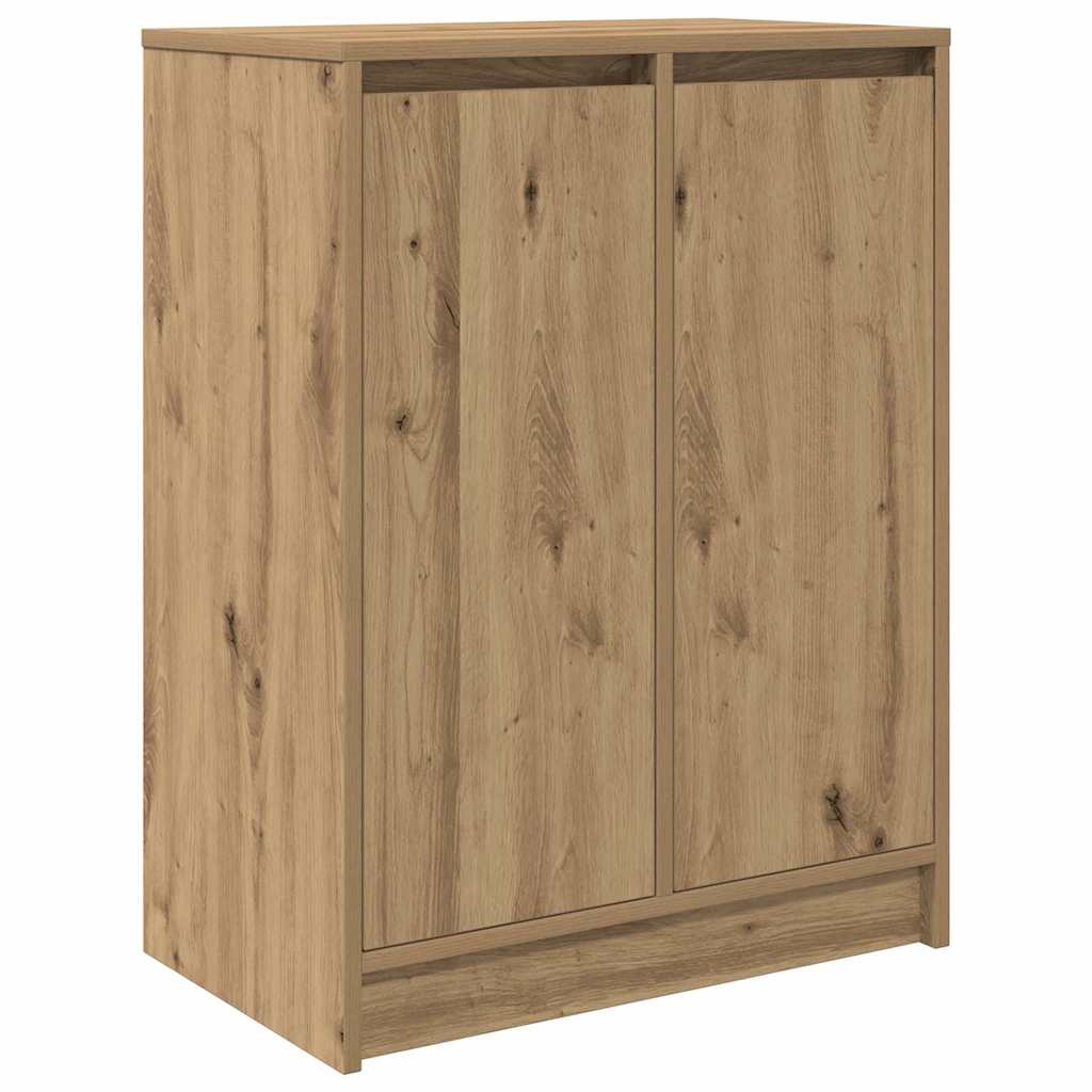 Schoenenkast 57x34x76 cm spaanplaat ambachtelijk eikenkleurig