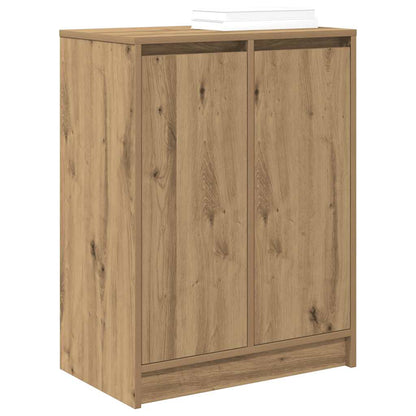 Schoenenkast 57x34x76 cm spaanplaat ambachtelijk eikenkleurig