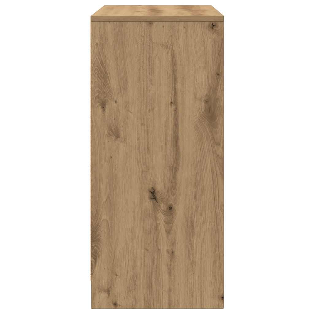 Schoenenkast 57x34x76 cm spaanplaat ambachtelijk eikenkleurig