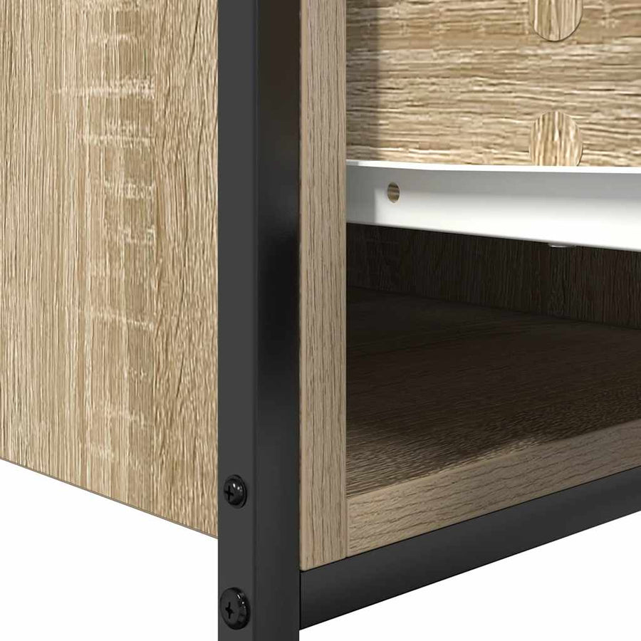 Badkamerkast met lades 90x34,5x60 cm Sonoma eikenkleurig