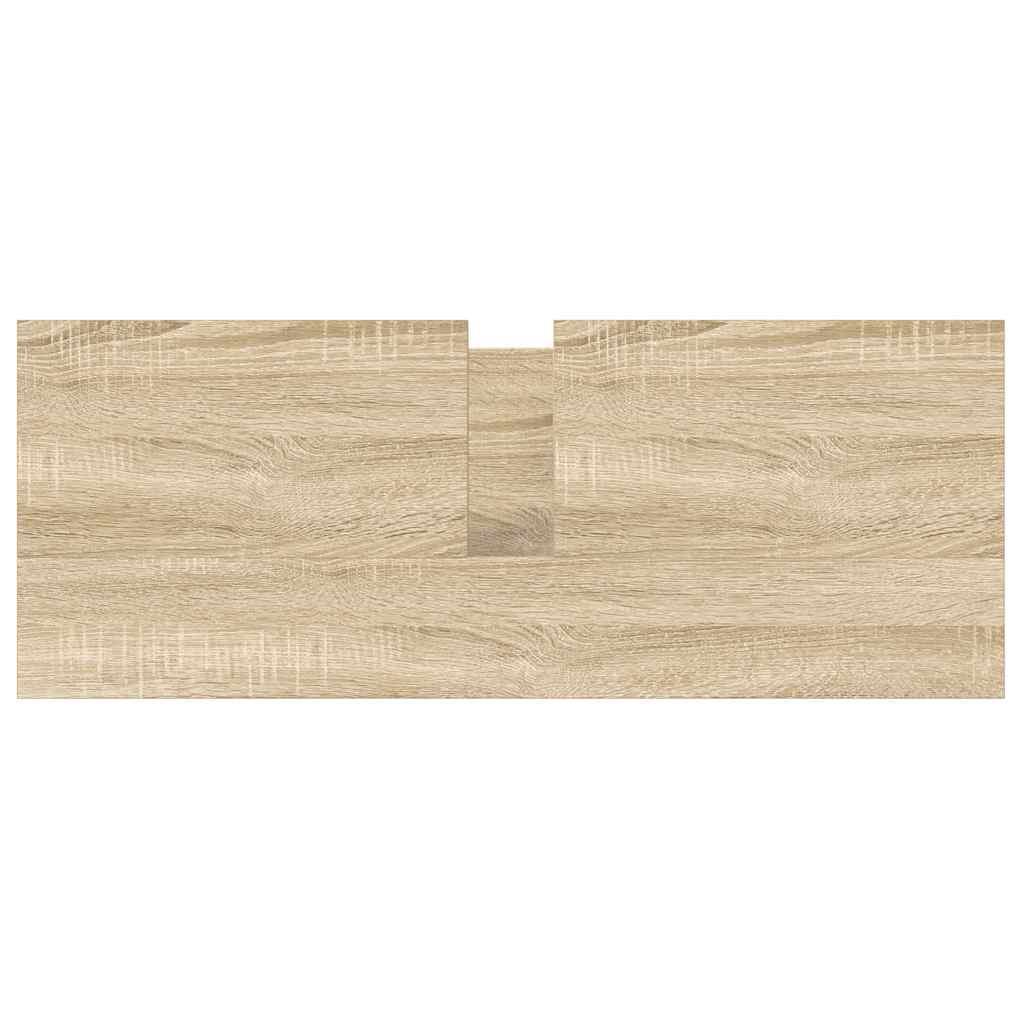 Badkamerkast met lades 90x34,5x60 cm Sonoma eikenkleurig