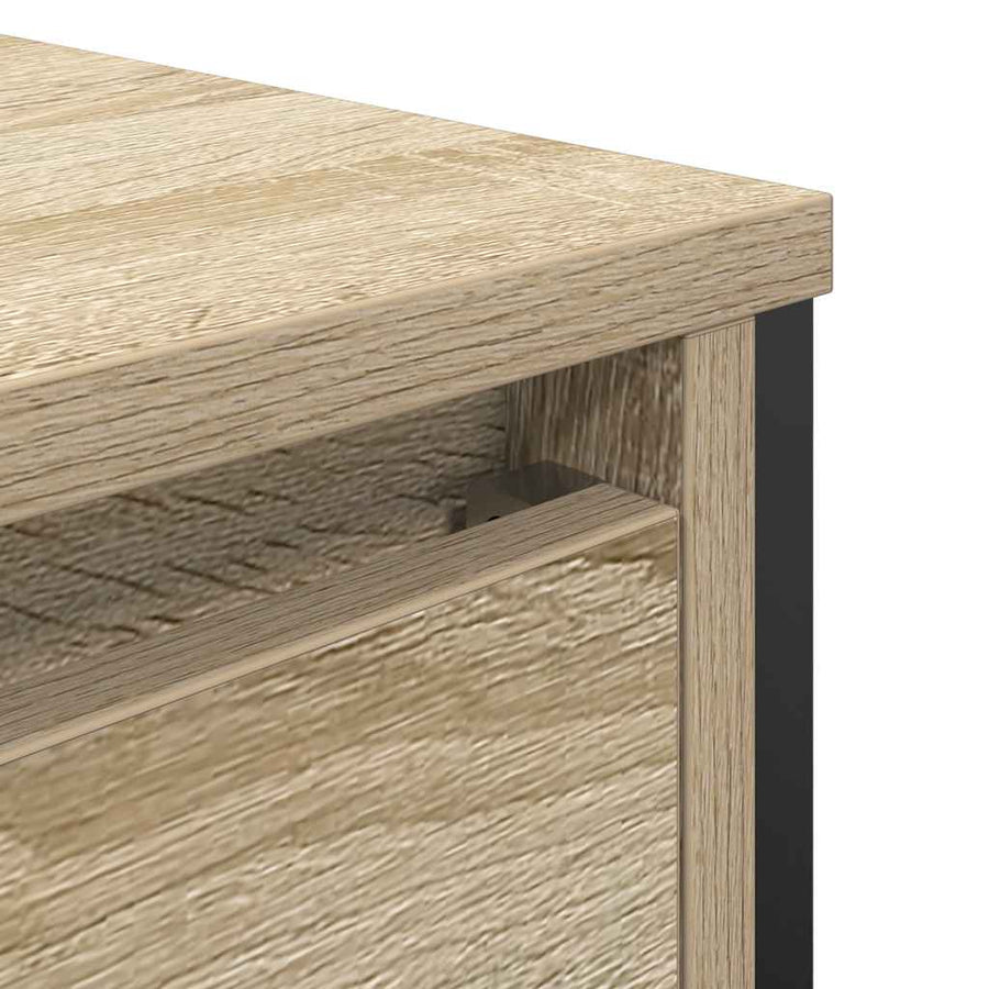 Badkamerkast met lades 90x34,5x60 cm Sonoma eikenkleurig
