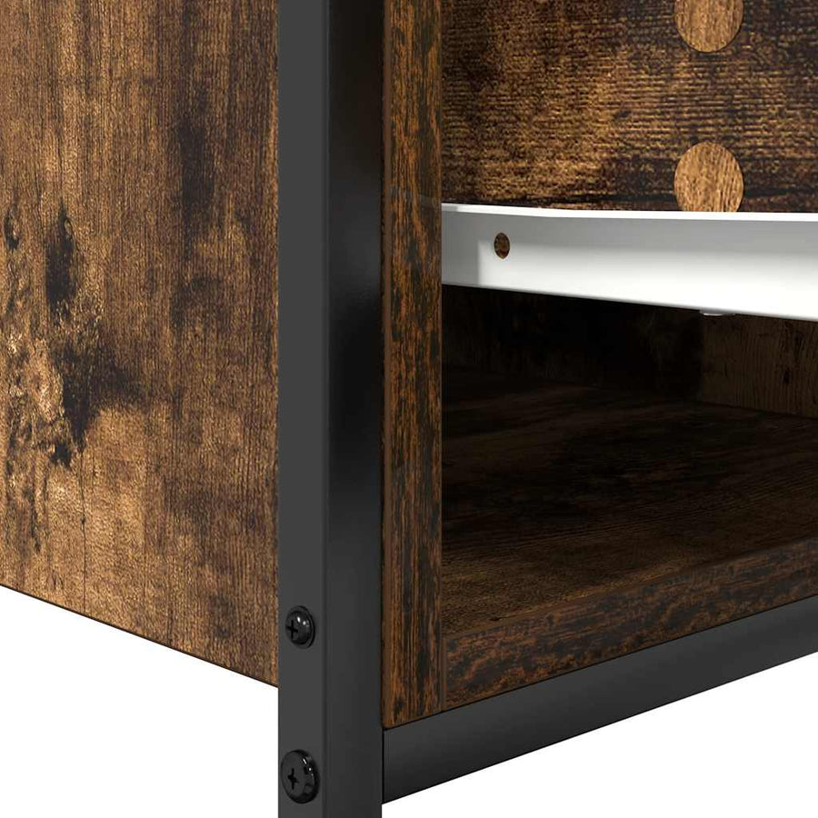 Badkamerkast met lades 90x34,5x60 cm gerookt eikenkleurig