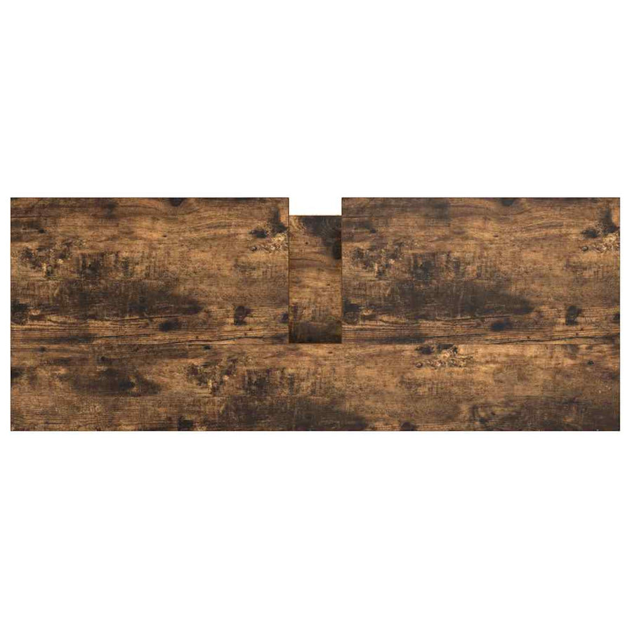 Badkamerkast met lades 90x34,5x60 cm gerookt eikenkleurig