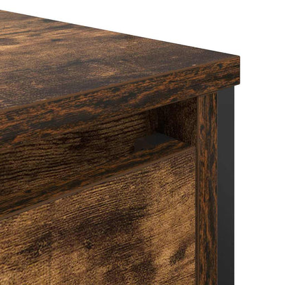 Badkamerkast met lades 90x34,5x60 cm gerookt eikenkleurig