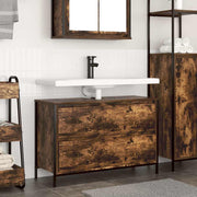 Badkamerkast 90x34,5x60 cm gerookt eiken