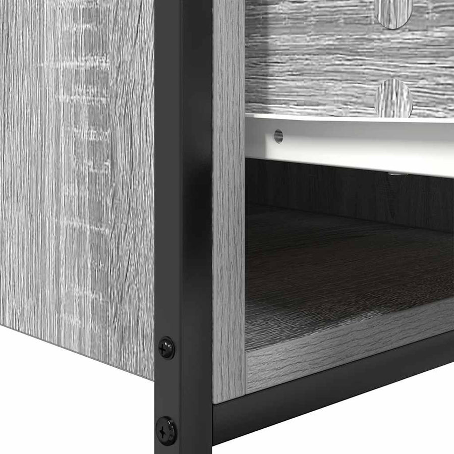 Badkamerkast met lades 90x34,5x60 cm grijs sonoma