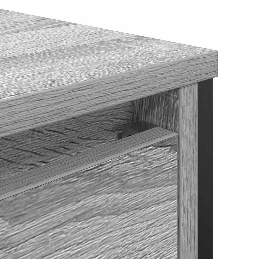 Badkamerkast met lades 90x34,5x60 cm grijs sonoma