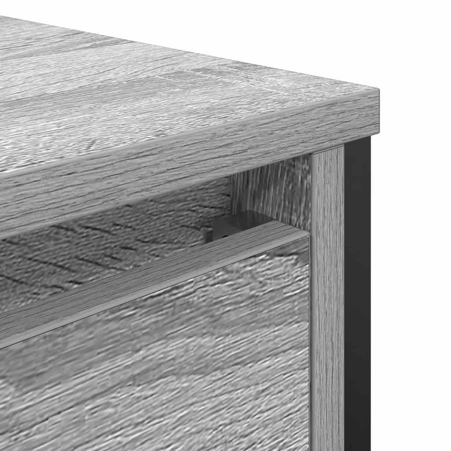 Badkamerkast met lades 90x34,5x60 cm grijs sonoma