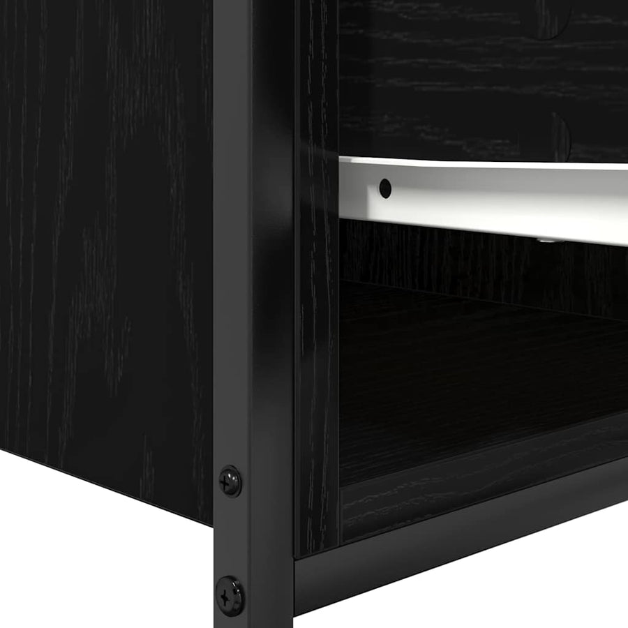 Badkamerkast met lades 60x34,5x60 cm zwart eikenkleurig