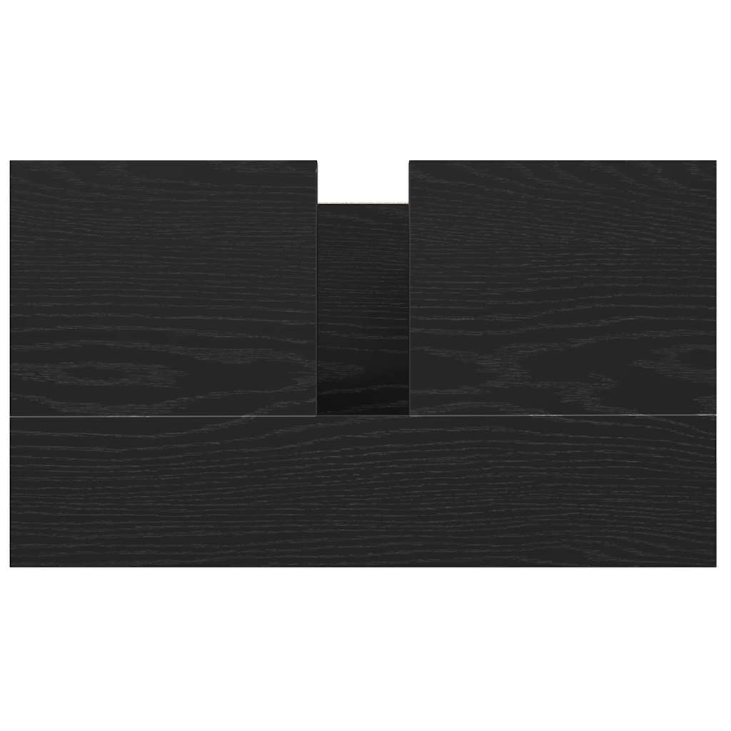Badkamerkast met lades 60x34,5x60 cm zwart eikenkleurig