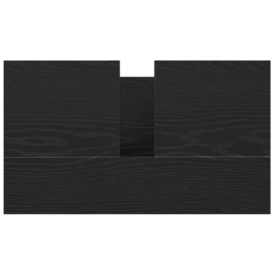 Badkamerkast met lades 60x34,5x60 cm zwart eikenkleurig