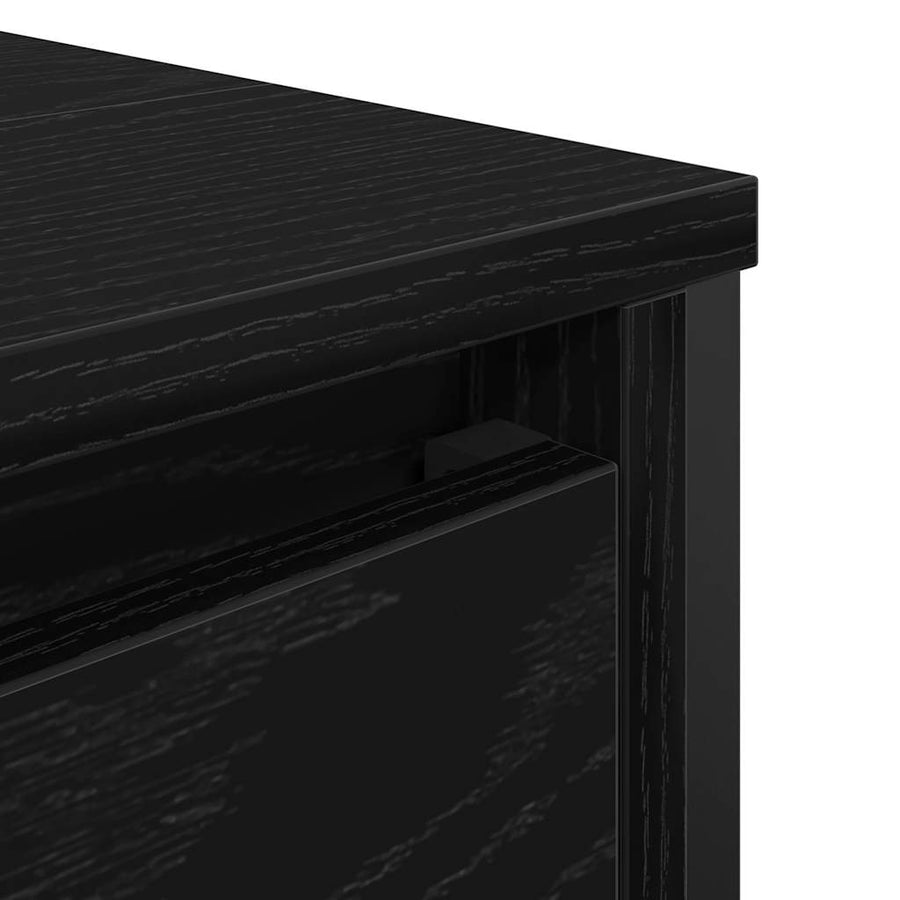 Badkamerkast met lades 60x34,5x60 cm zwart eikenkleurig