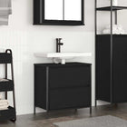 Bathroom cabinet with drawers 60x34.5x60 cm black oak effect