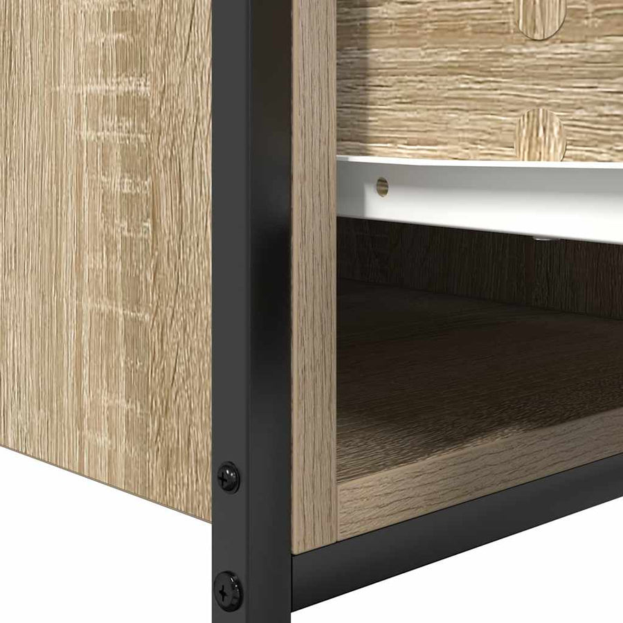 Badkamerwastafelkast met lades 60x34,5x60cm Sonoma eikenkleurig