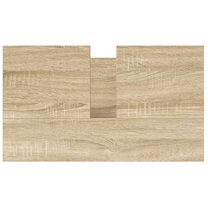 Badkamerwastafelkast met lades 60x34,5x60cm Sonoma eikenkleurig