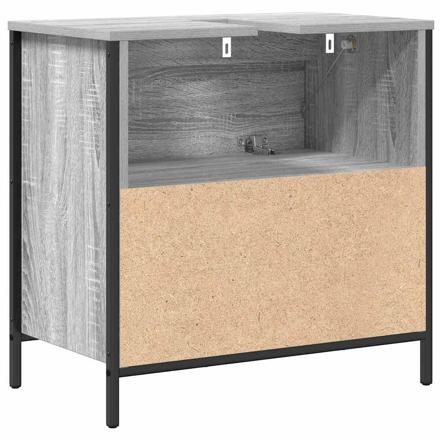 Badkamerkast met lades 60x34,5x60 cm grijs Sonoma