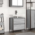 Bathroom cabinet with drawers 60x34.5x60 cm grey Sonoma