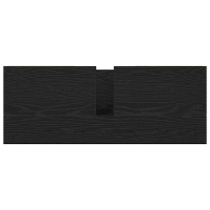 Wastafelkast met lades 90x34,5x60 cm zwart eikenkleurig