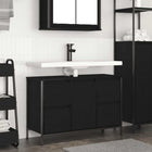 Washbasin cabinet with drawers 90x34.5x60 cm black oak look