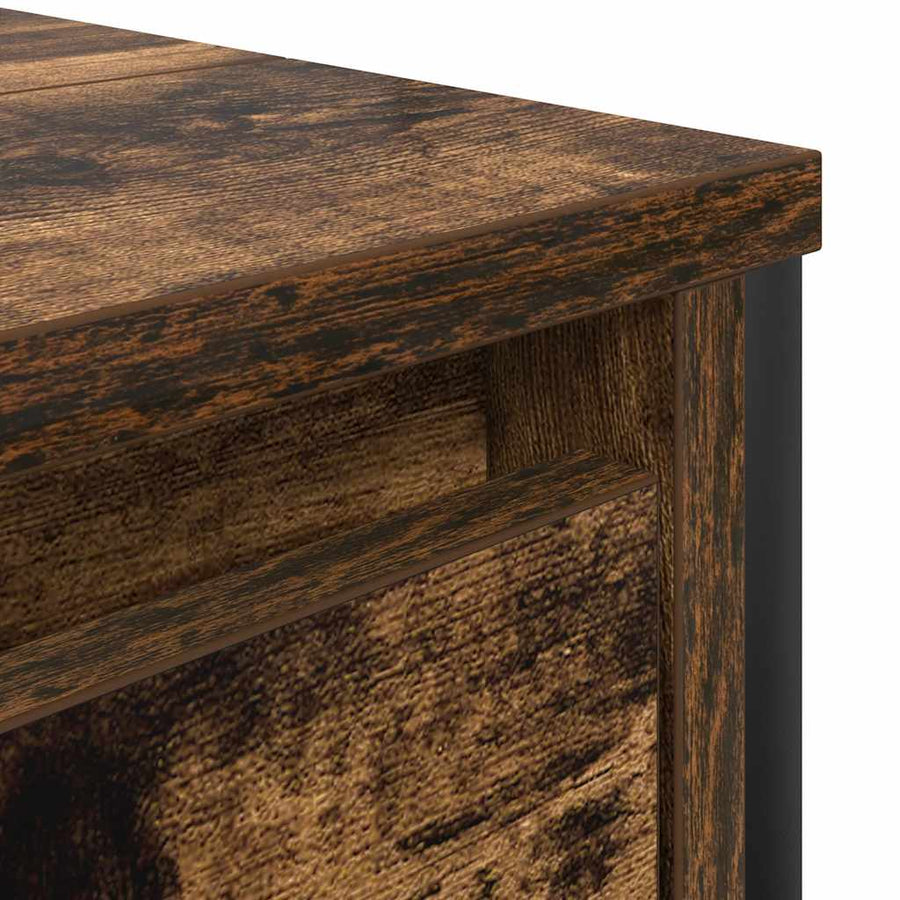 Wastafelkast met lades 90x34,5x60 cm gerookt eikenkleurig