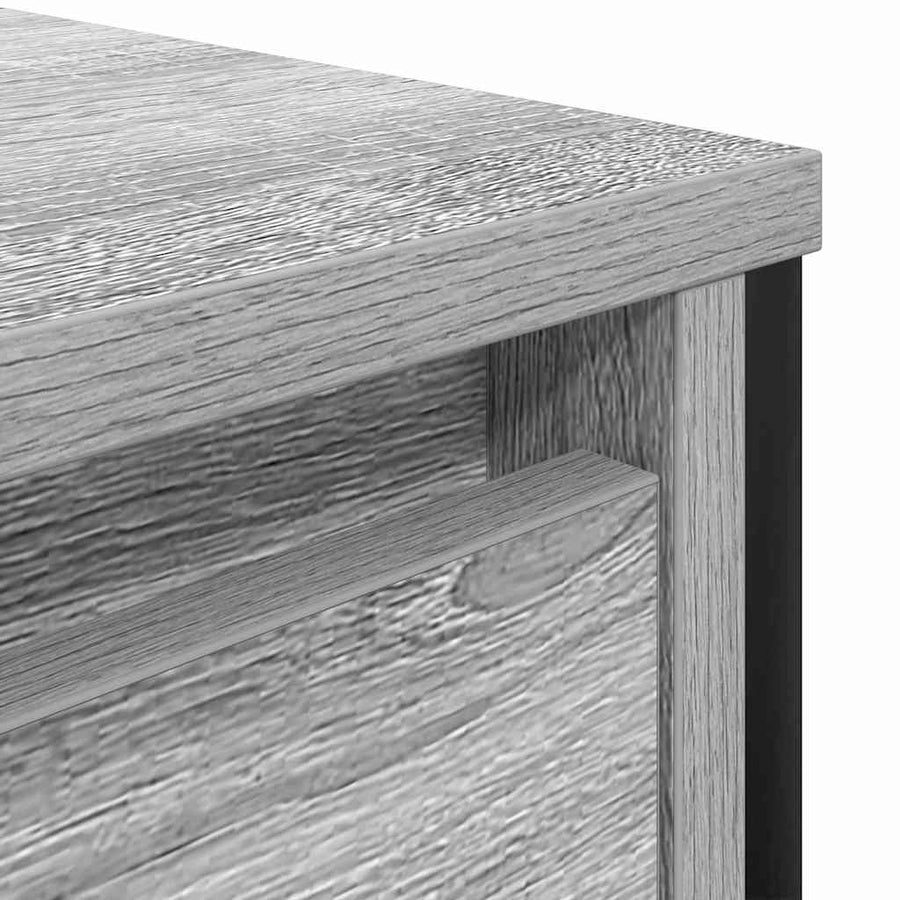 Wastafelkast met lades 90x34,5x60 cm grijs Sonoma