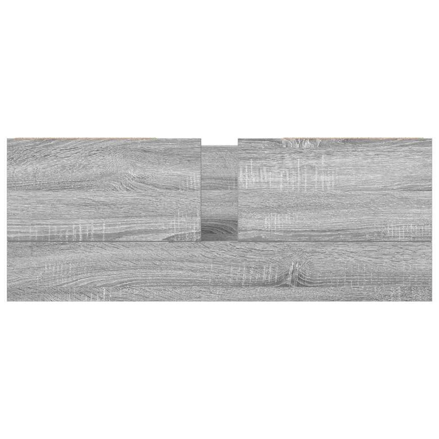 Wastafelkast met lades 90x34,5x60 cm grijs Sonoma
