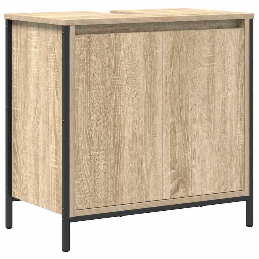 Badkamerkast wastafelmeubel 60x34,5x60 cm sonoma eikenkleurig