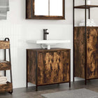Bathroom cabinet 60x34.5x60 cm smoked oak-colored