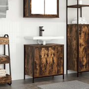 Badkamerkast 60x34,5x60 cm bewerkt hout gerookt eiken