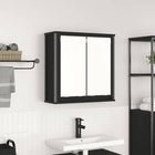 Bathroom Wall Cabinet with Mirror 60x21x60 cm Black Oak Look