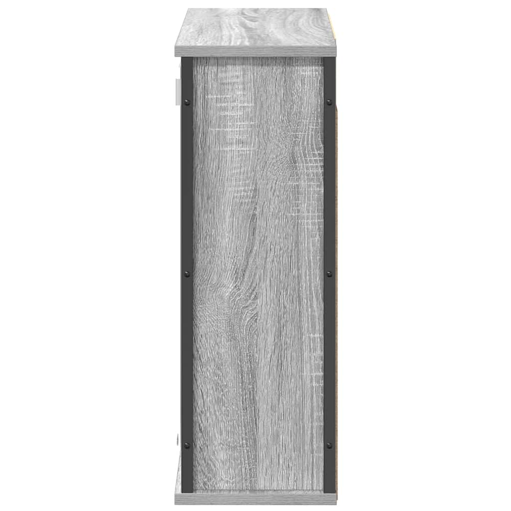 Badkamerwandkast met spiegel 60x21x60 cm Sonoma grijs