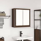 Bathroom mirror cabinet 60x21x60 cm brown oak