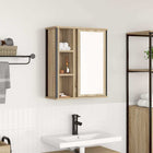 Bathroom wall cabinet with mirror 50x21x60 cm Sonoma oak effect