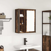 Badkamerwandkast met spiegel 50x21x60 cm gerookt eiken