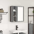 Bathroom wall cabinet with mirror 50x21x60 cm Sonoma grey