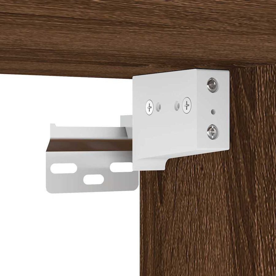 Badkamerwandkast met spiegel 50x21x60 cm bruin eikenkleurig