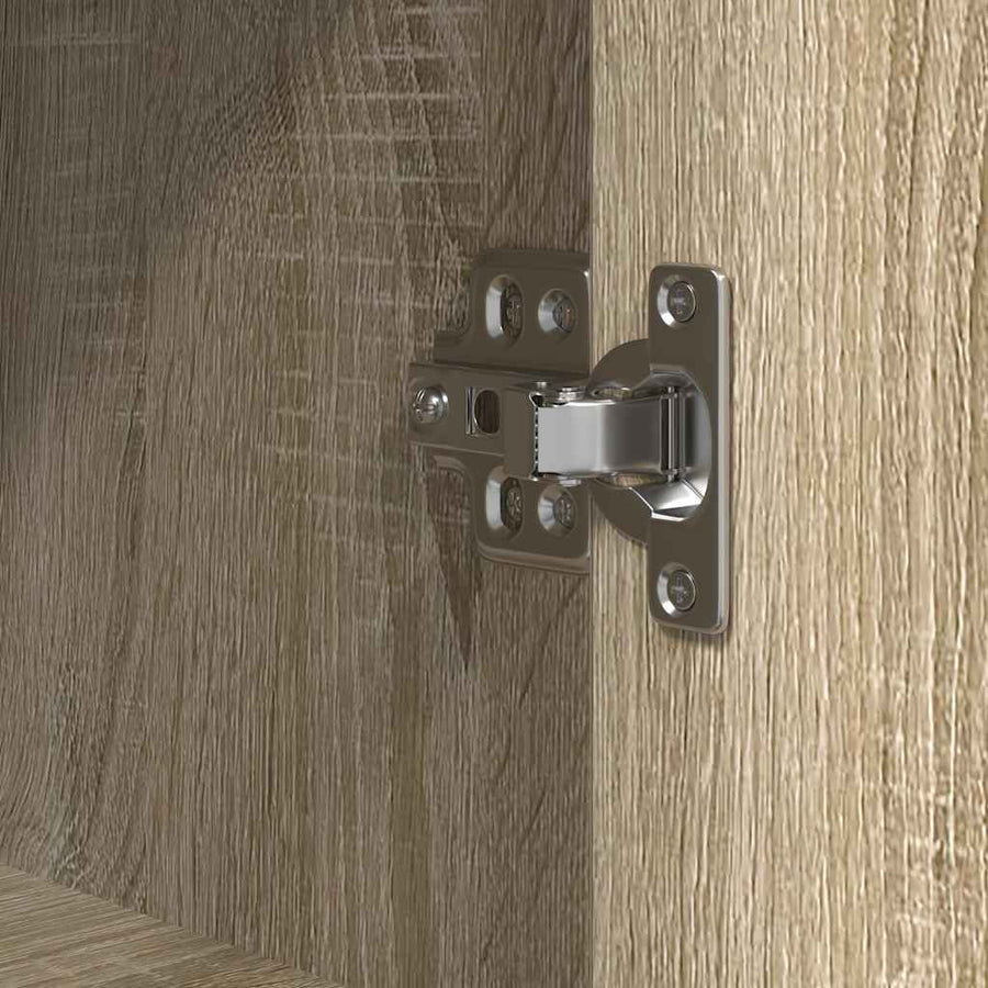 Badkamermeubel met planken 36x35x165 cm Sonoma eikenkleurig