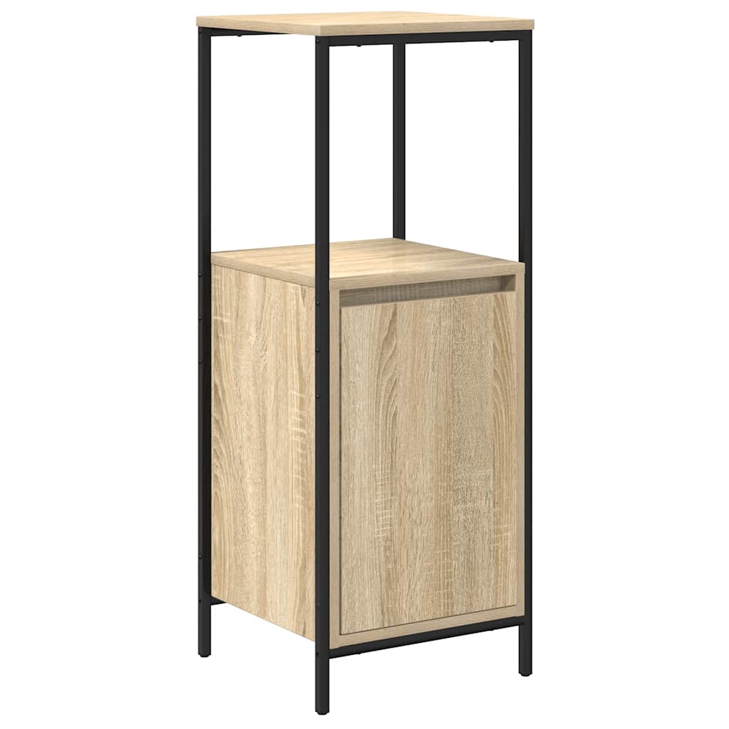Badkamermeubel met planken 36x35x95 cm Sonoma eikenkleurig