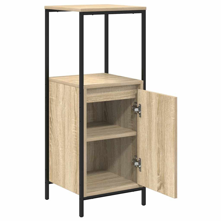 Badkamermeubel met planken 36x35x95 cm Sonoma eikenkleurig