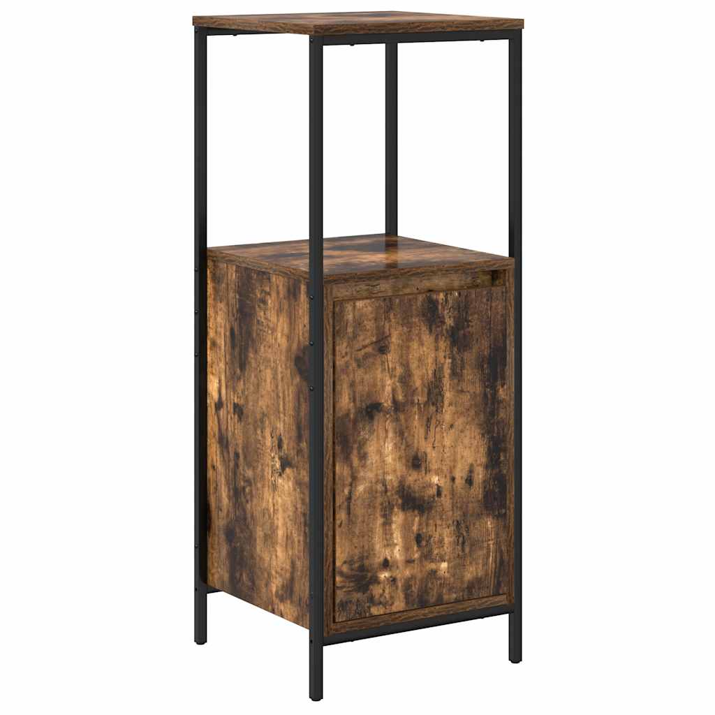 Badkamerkast met planken 36x35x95 cm gerookt eiken