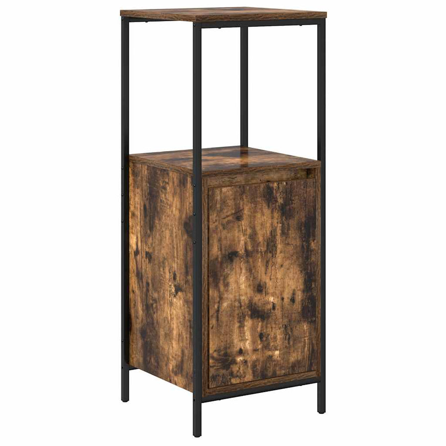 Badkamerkast met planken 36x35x95 cm gerookt eiken
