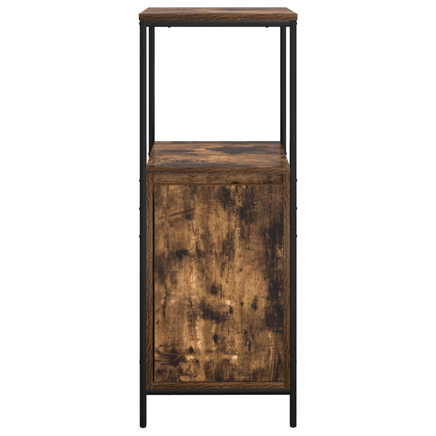 Badkamerkast met planken 36x35x95 cm gerookt eiken