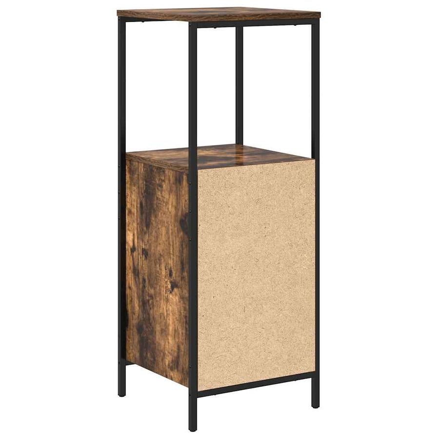 Badkamerkast met planken 36x35x95 cm gerookt eiken
