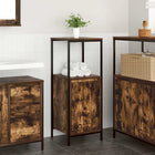 Bathroom cabinet with shelves 36x35x95 cm smoked oak