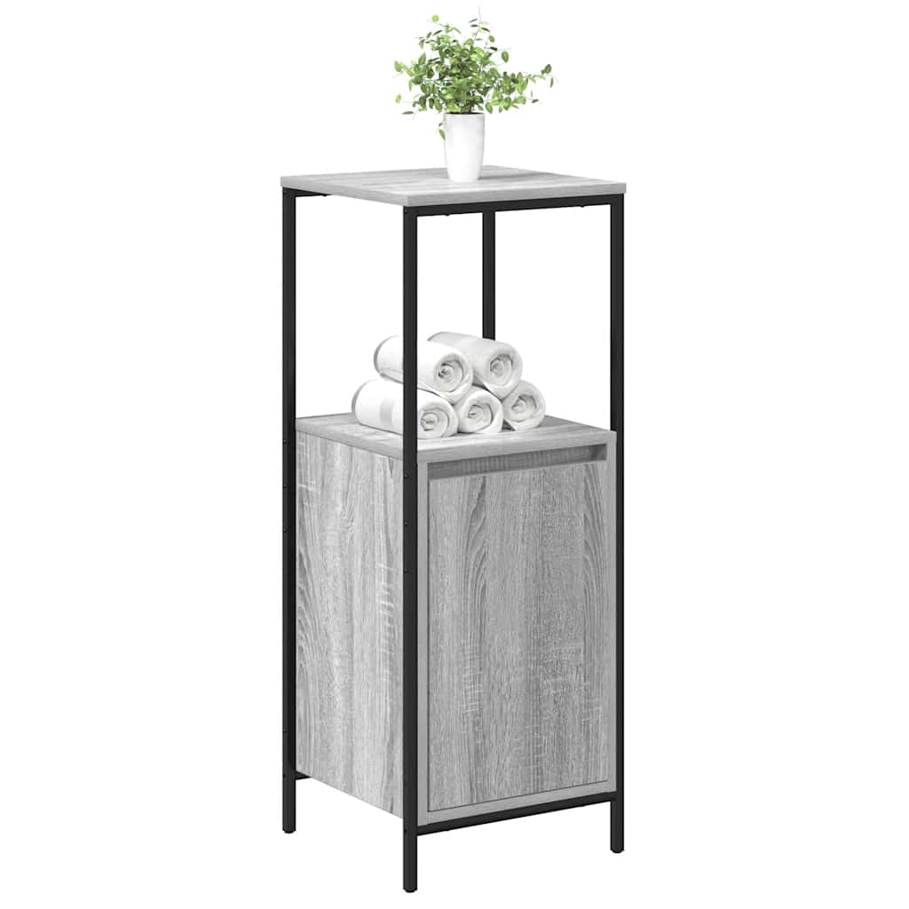 Badkamermeubel met planken 36x35x95 cm grijs sonoma