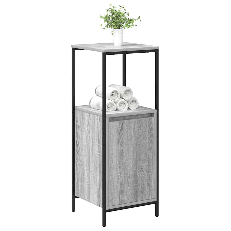 Badkamermeubel met planken 36x35x95 cm grijs sonoma
