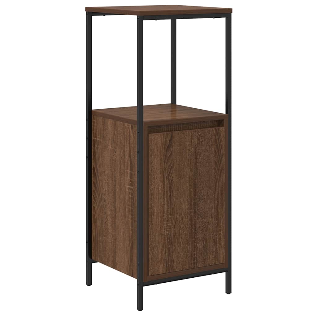 Badkamermeubel met planken 36x35x95 cm bruin eiken